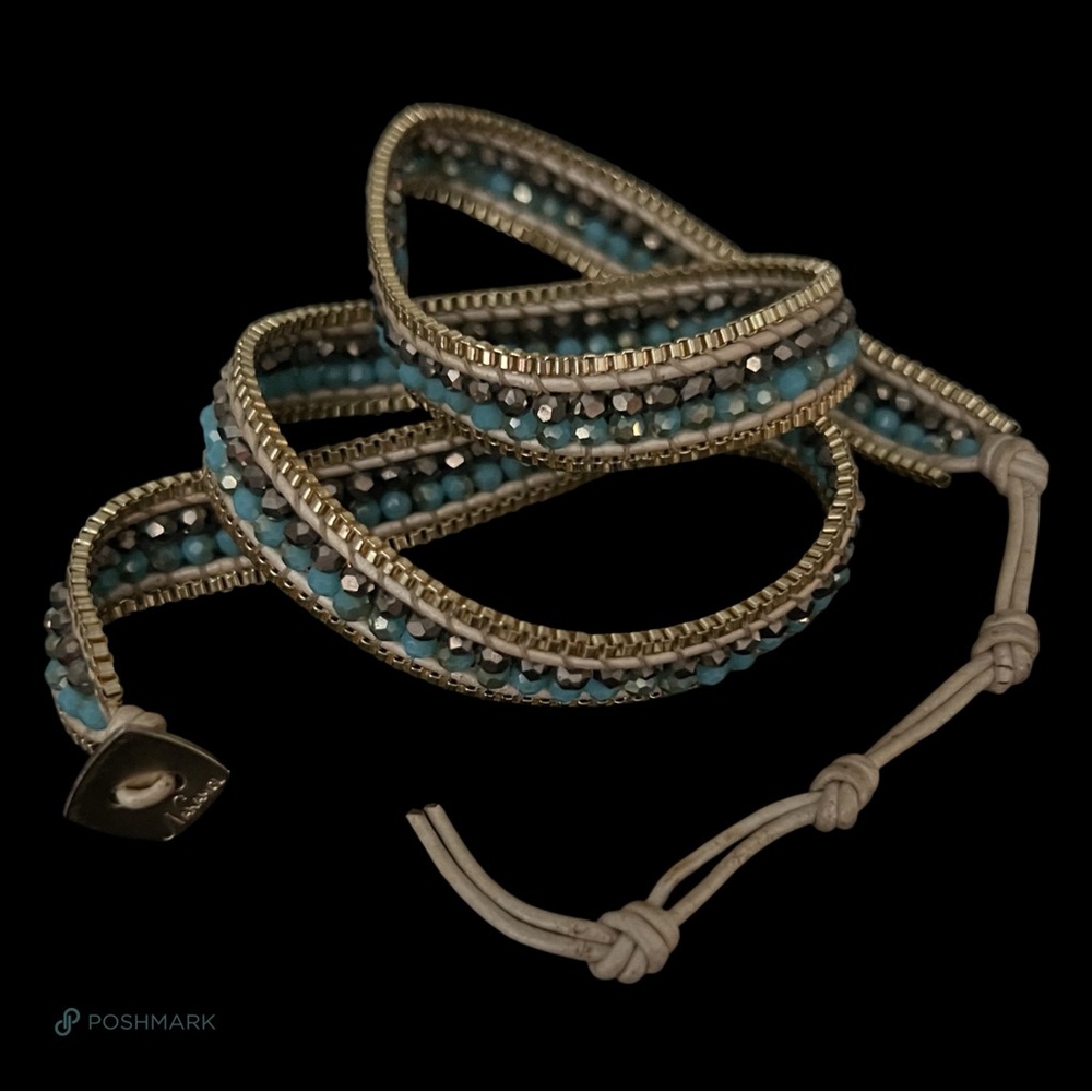 💖 Nakamol Crystal Leather Wrap Bracelet 💖